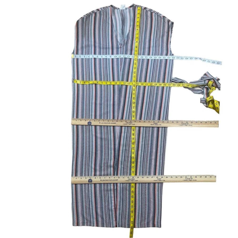 dRA Antropologie Boho Midi Pullover Multicolored Striped Sleeveless Dress Small - Picture 14 of 16